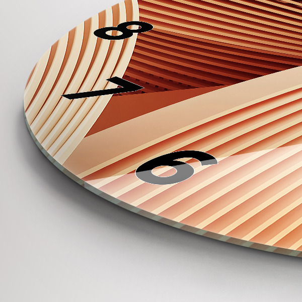 Wanduhr rund Abstraktes Wellenmuster