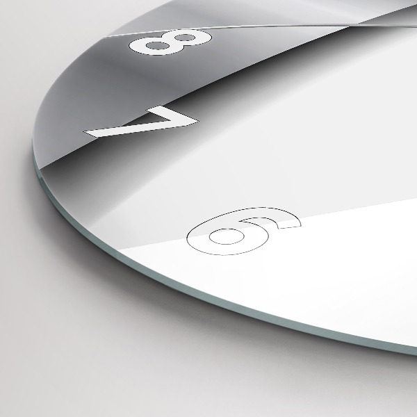 Wanduhr rund mit motiv Silberne Abstraktion