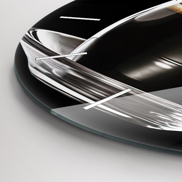 Wanduhr rund Schwarzer Kaffee