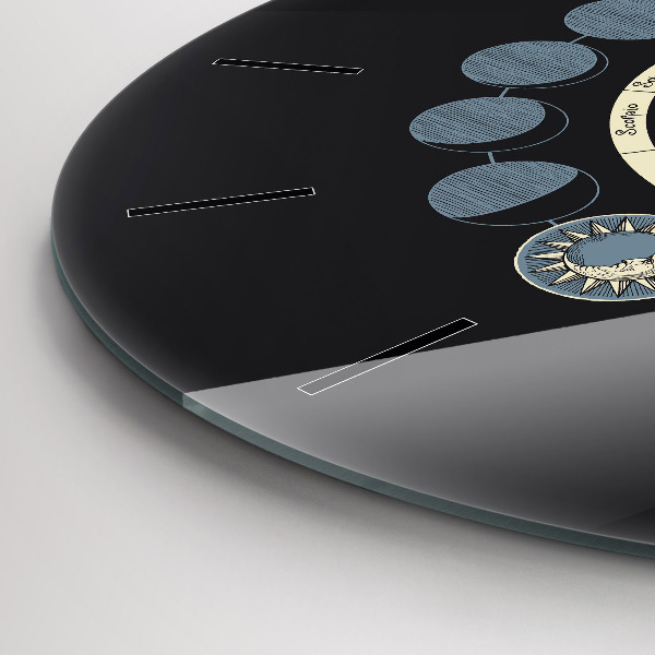 Wanduhr rund Mondphasen