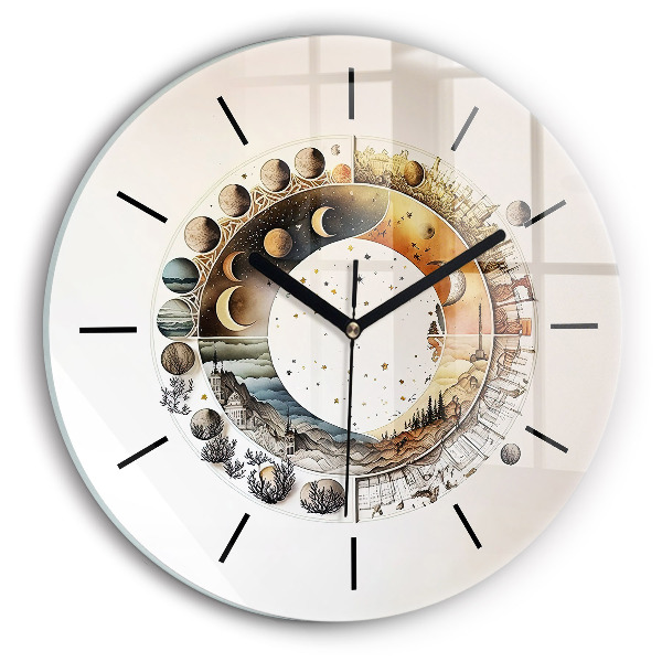 Wanduhr rund mit motiv Uhr Astronomie