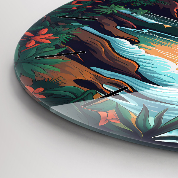 Wanduhr rund mit motiv Märchenhafter Sonnenuntergang