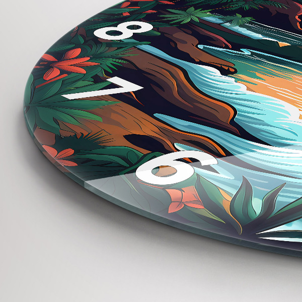 Wanduhr rund mit motiv Märchenhafter Sonnenuntergang