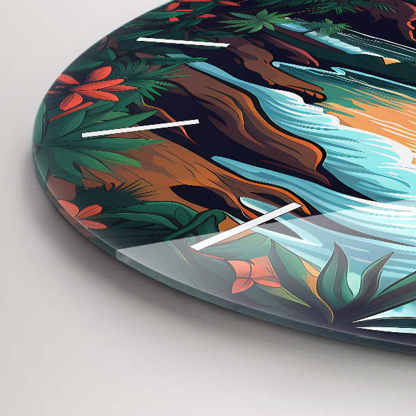 Wanduhr rund mit motiv Märchenhafter Sonnenuntergang