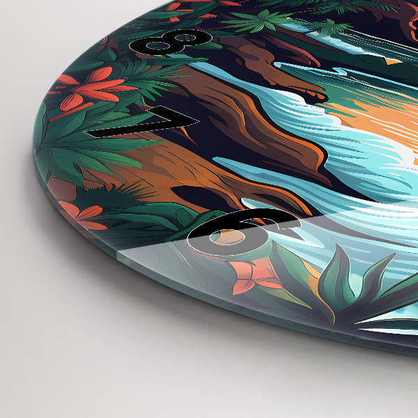 Wanduhr rund mit motiv Märchenhafter Sonnenuntergang