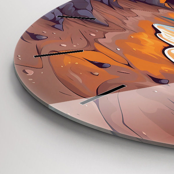 Wanduhr rund Märchenhafter Ozean und Sonne