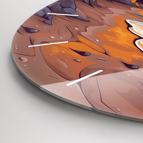 Wanduhr rund Märchenhafter Ozean und Sonne