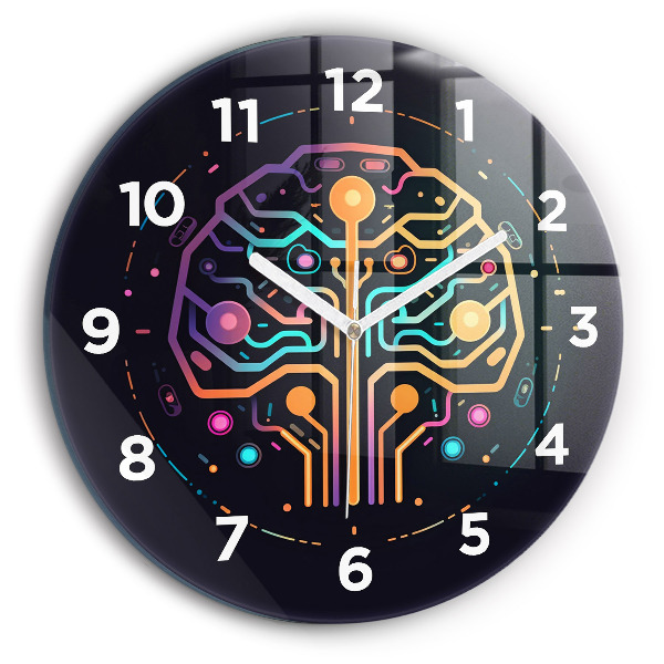 Wanduhr rund Bunte Abstraktion