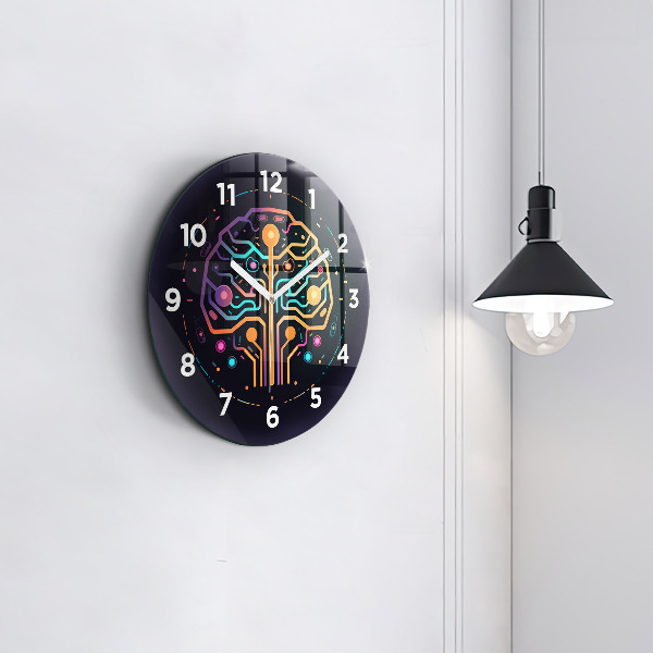Wanduhr rund Bunte Abstraktion