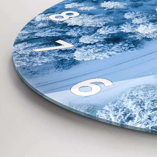 Wanduhr glas rund Wald aus einer Drohne