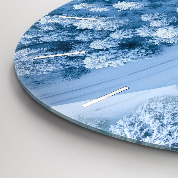 Wanduhr glas rund Wald aus einer Drohne