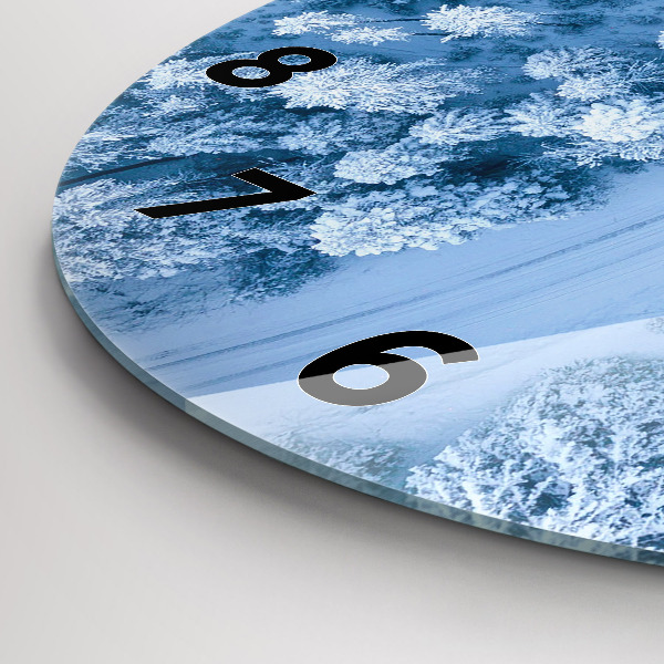 Wanduhr glas rund Wald aus einer Drohne