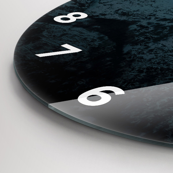 Wanduhr glas rund Sonnenuntergang in den Bergen