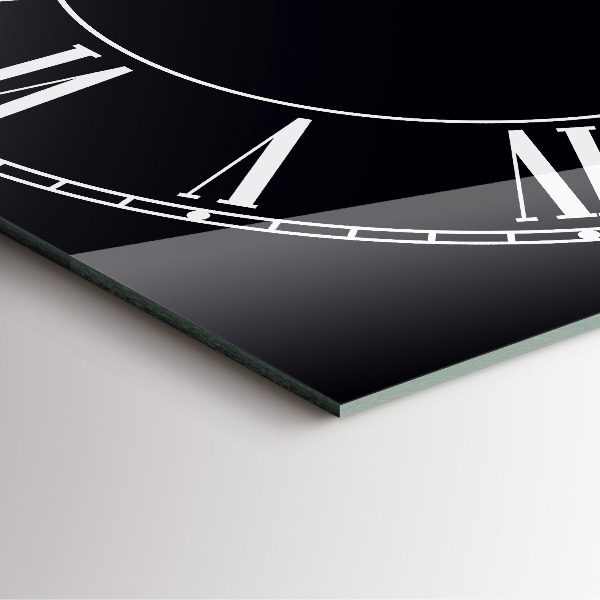 Wanduhr quadratisch Schwarze römische Ziffern