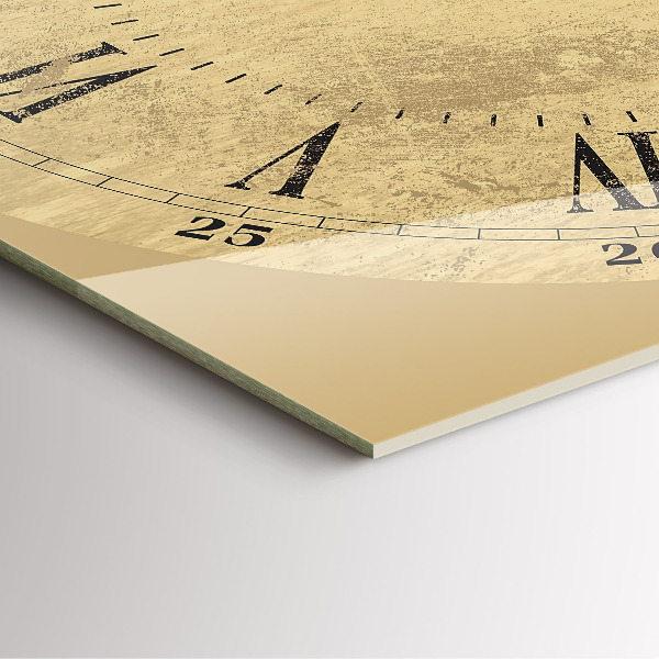 Wanduhr modern quadratisch Braune römische Ziffern