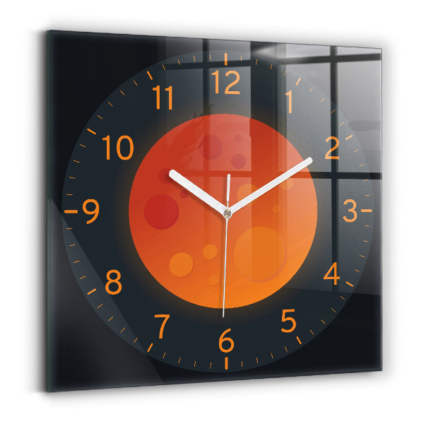 Wanduhr modern quadratisch Vollmond