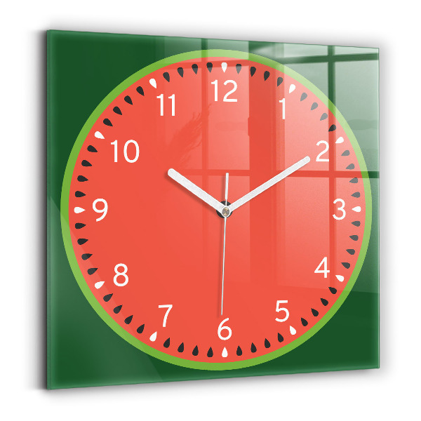 Wanduhr quadratisch Süße Wassermelone