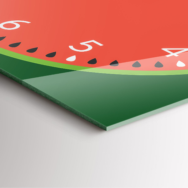 Wanduhr quadratisch Süße Wassermelone