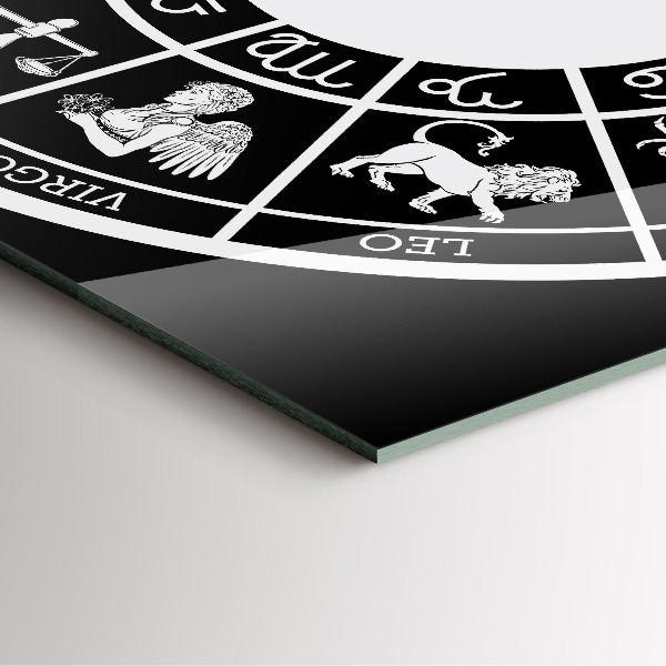 Wanduhr quadratisch mit motiv Tierkreiszeichen