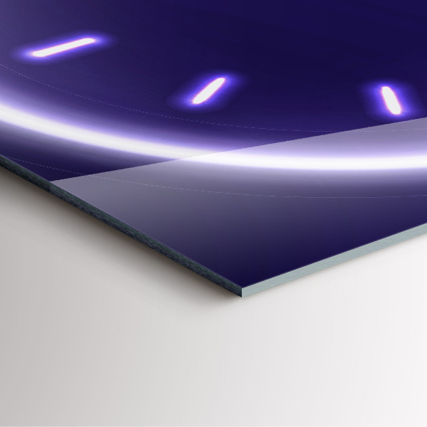 Wanduhr quadratisch Neon-Striche