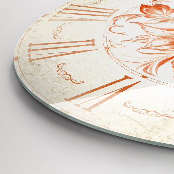 Wanduhr glas rund Römisches Motiv