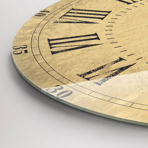 Wanduhr rund mit motiv Braune römische Ziffern