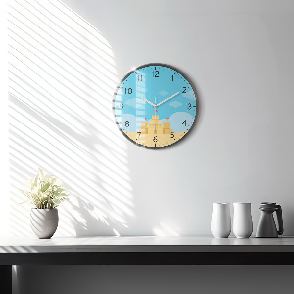 Wanduhr glas rund Sandburg
