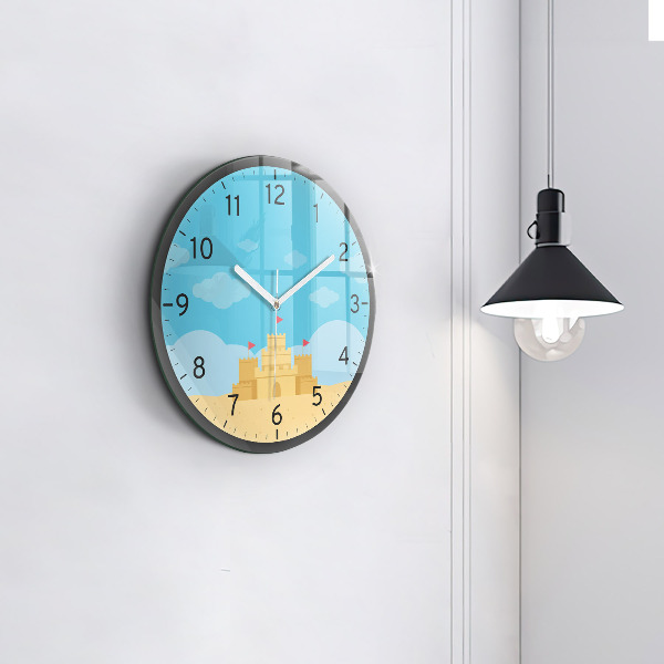 Wanduhr glas rund Sandburg