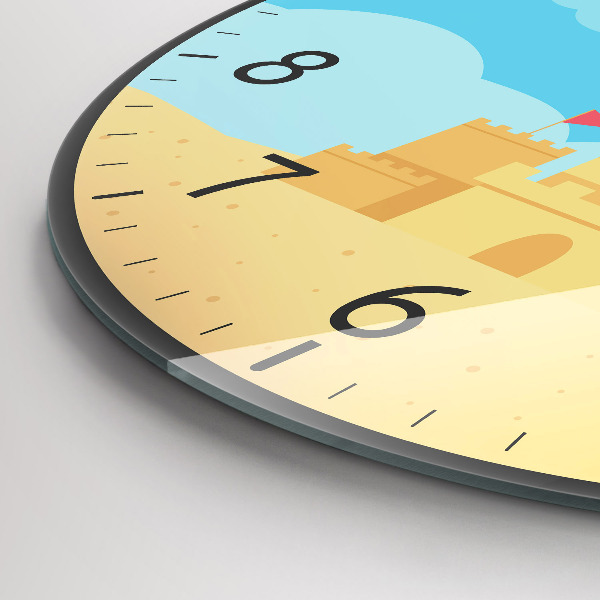 Wanduhr glas rund Sandburg
