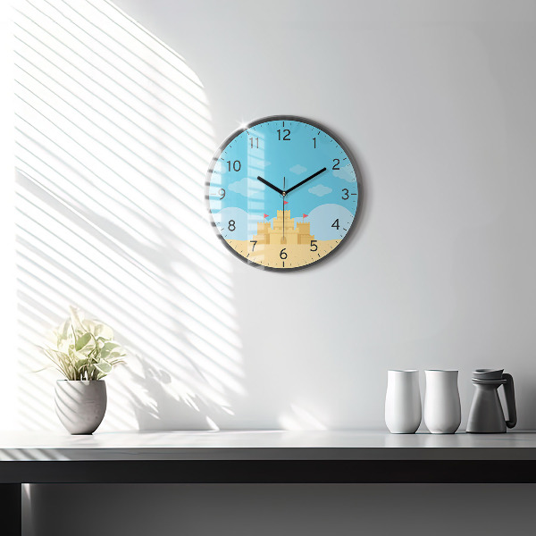 Wanduhr glas rund Sandburg