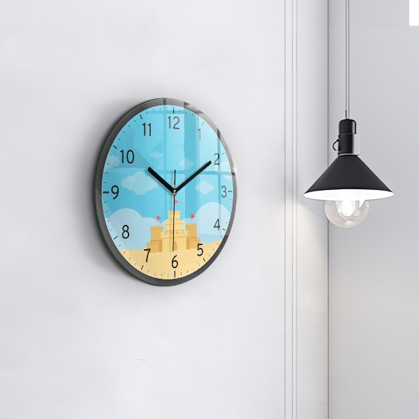 Wanduhr glas rund Sandburg