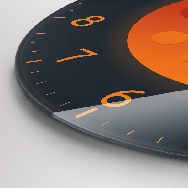 Wanduhr rund mit motiv Vollmond