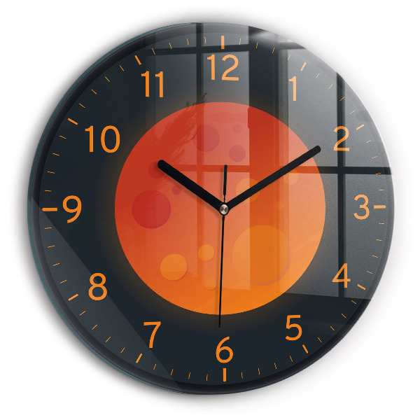Wanduhr rund mit motiv Vollmond