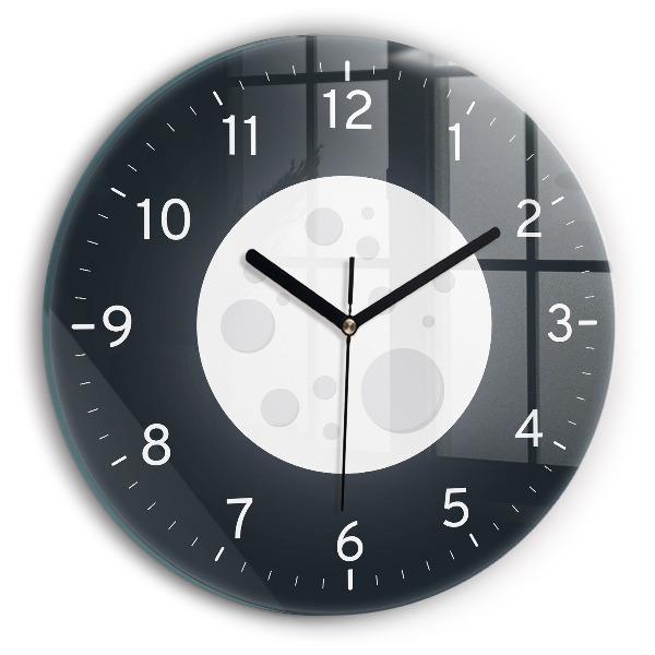 Wanduhr rund mit motiv Vollmond