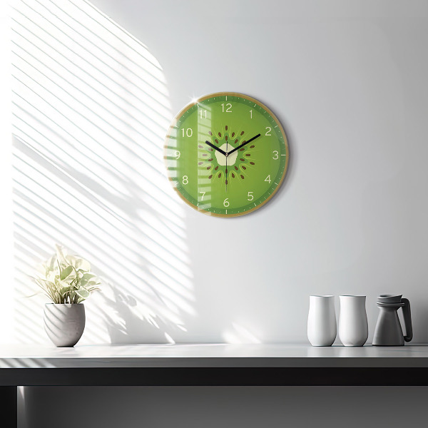 Wanduhr rund mit motiv Kiwi-Frucht