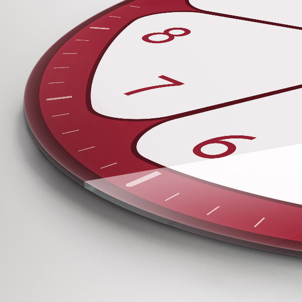 Wanduhr glas rund Geschnittenes Obst