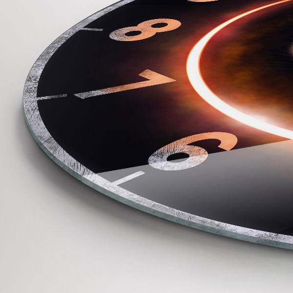 Wanduhr glas rund Magische Katze