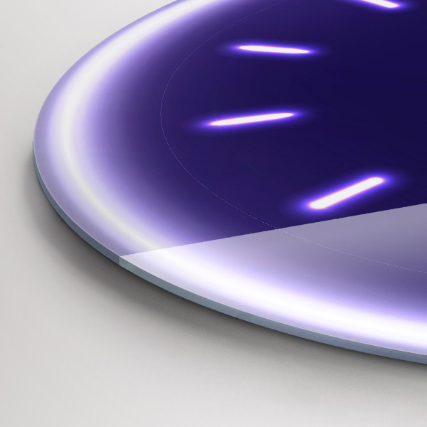 Wanduhr glas rund Neon-Striche